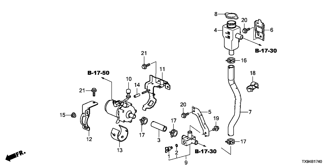 Honda 79962-TX9-A00 Bracket A, Water Pump