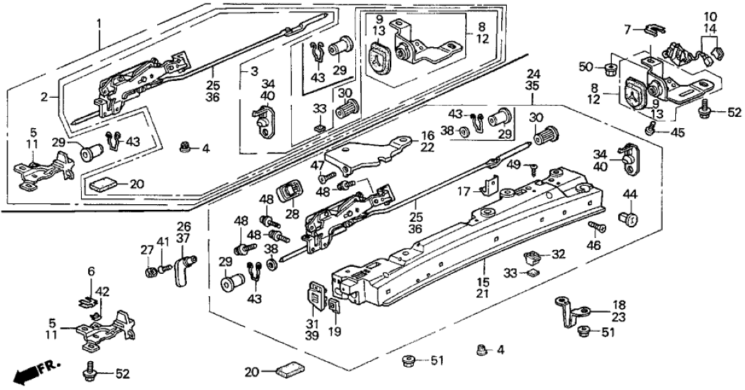Honda 85250-SR2-904ZA Lock Unit, L. Roof Side *NH178L* (Manual) (EXCEL CHARCOAL)