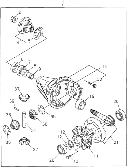 Honda 9-41519-110-0 Shim, Final Pinion Cage (T=0.18)