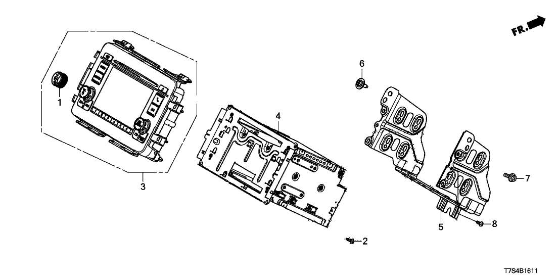 Honda 39171-T7W-A12 AUDIO UNIT ASSY., BASE (PANASONIC)