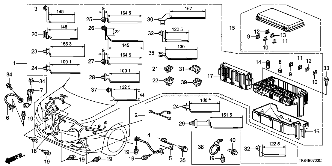 Honda 32611-TK8-A00 Bracket, Sub-Ground Cable