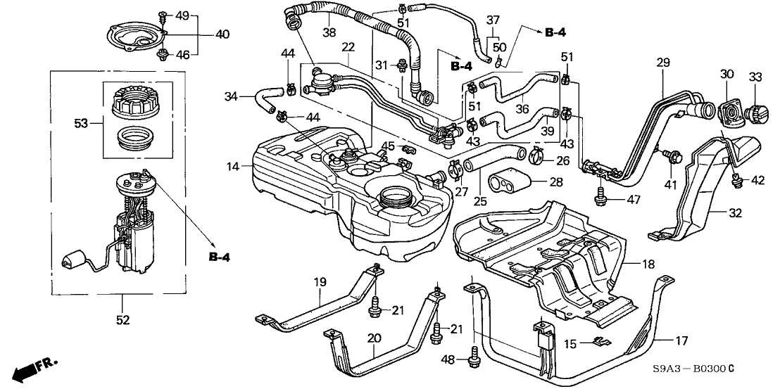 Honda 17721-S9A-A00 Tube B, Signal