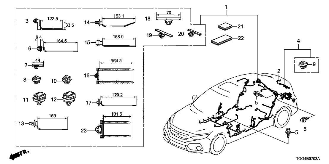 Honda 32107-TGH-G20 Wire Harn Floor