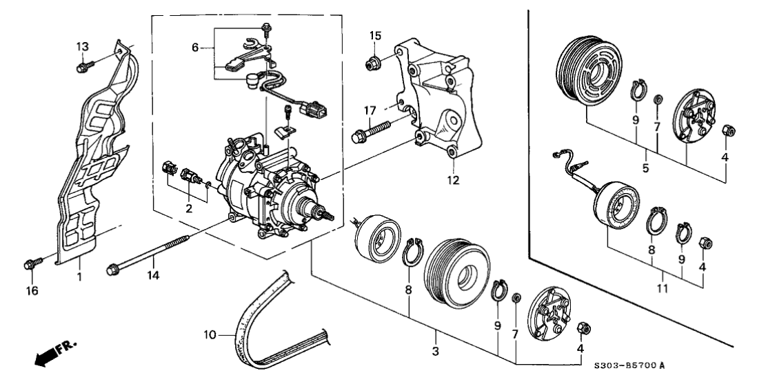 Honda 38930-P5M-000 Bracket, Compressor