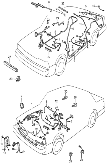 Honda 32100-SA5-672 Wire Harness, Cabin