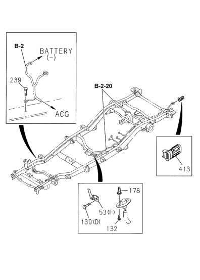 Honda 8-97253-668-0 Bracket, Wire Harness