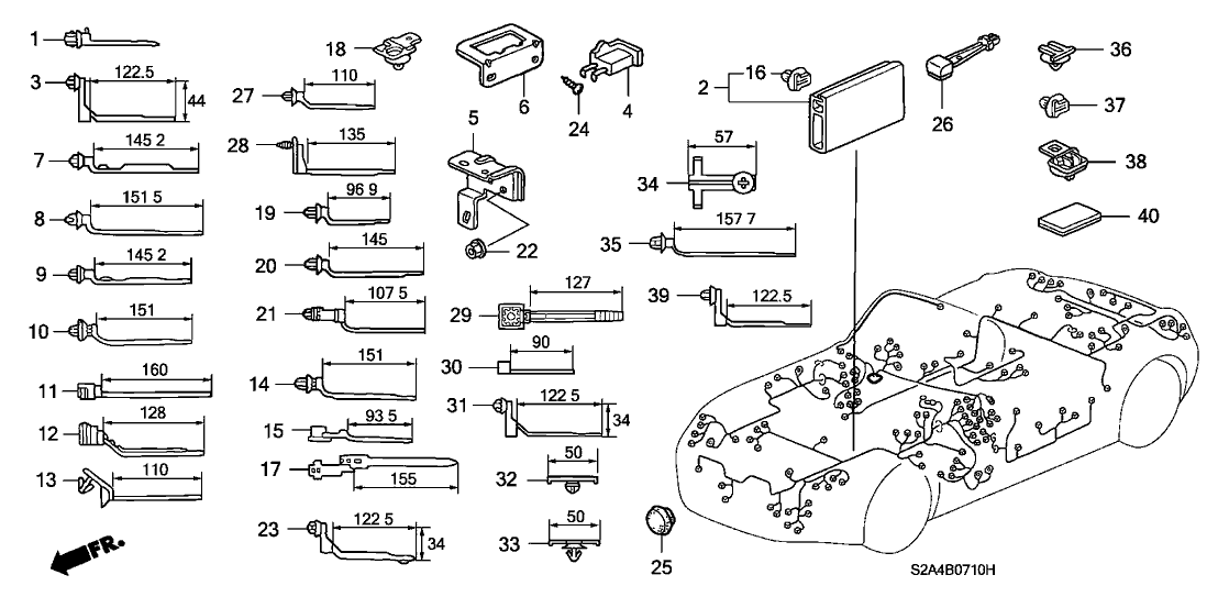 Honda 32121-S2A-300 Protector, Wire Harness