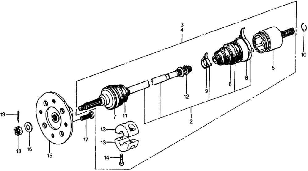 Honda 44302-657-020 Driveshaft, Driver Side