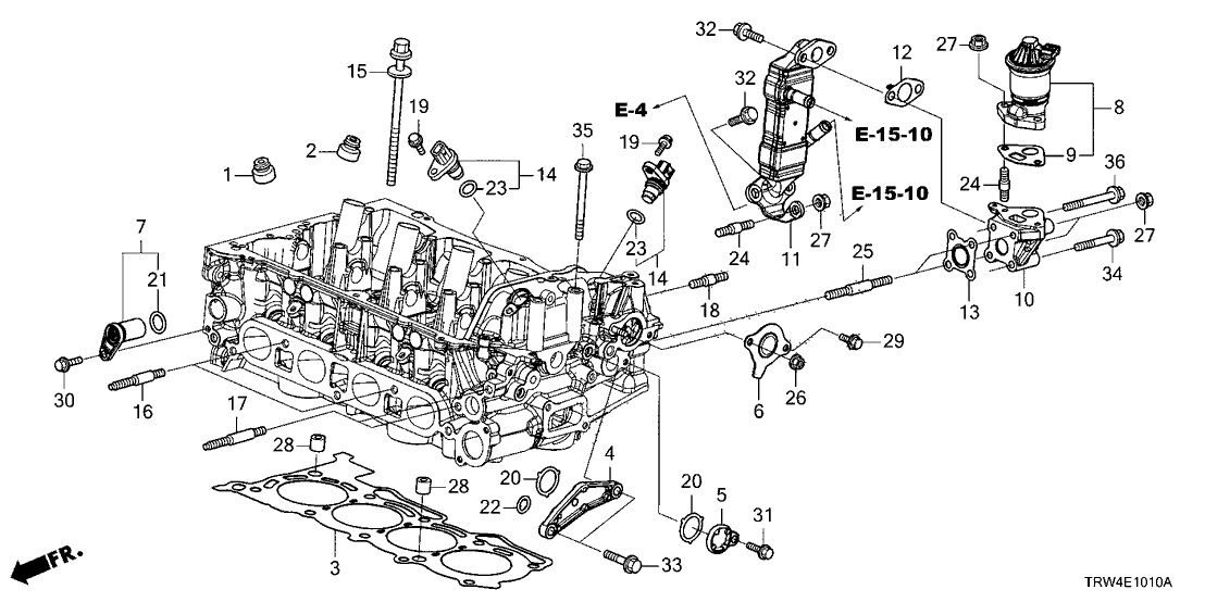 Honda 12512-5R0-J50 Plate, Cylinder Head Exhuast