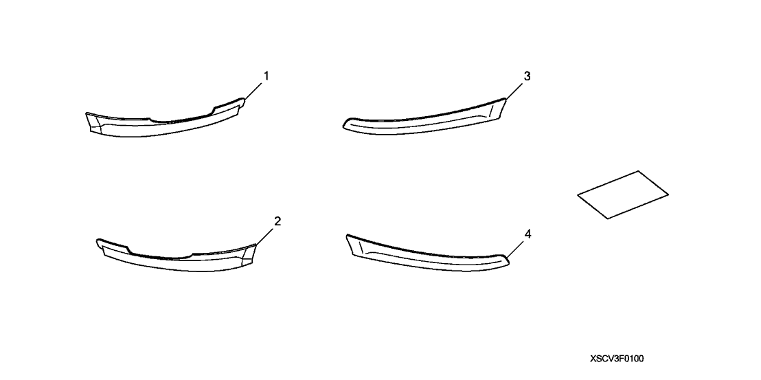 08F01-SCV-100 Honda Caps, Spoiler