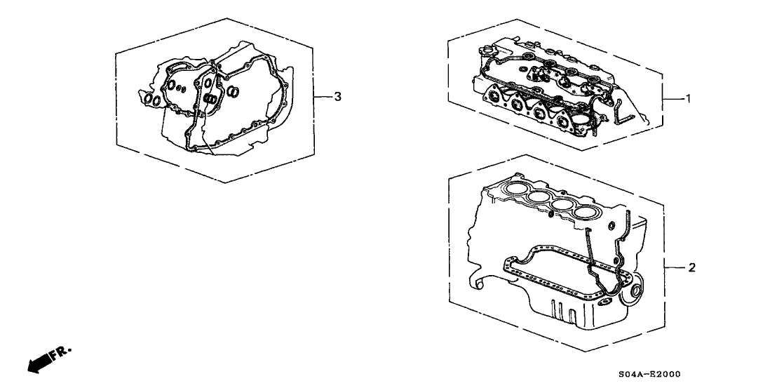 Honda 06111-P2A-010 Gasket Kit, Cylinder Block