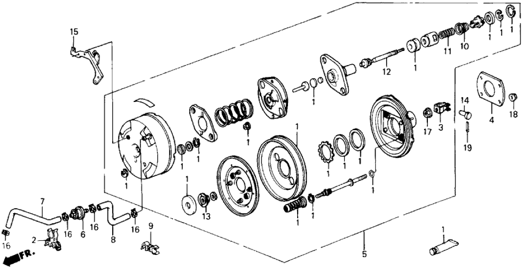 Honda 46400-SF1-013 Power Assembly, Master (9")