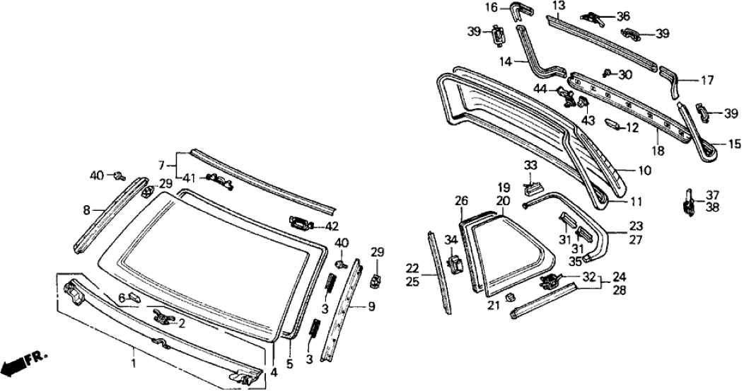 Honda 73870-SF1-004 Garnish, L. RR. Pillar