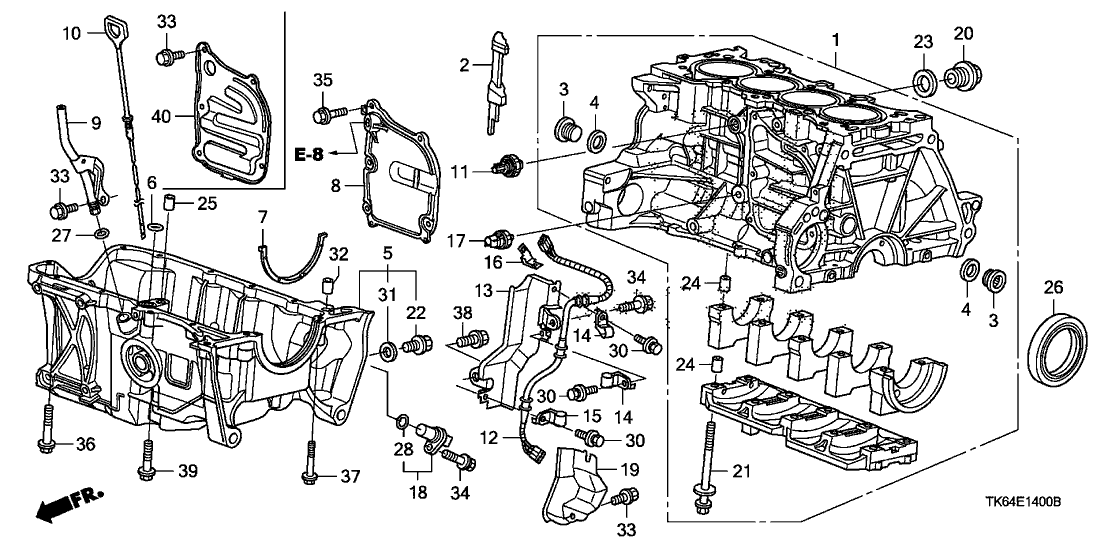 Honda 32743-RP3-A00 Clamp, Crank Sensor Harness Tube