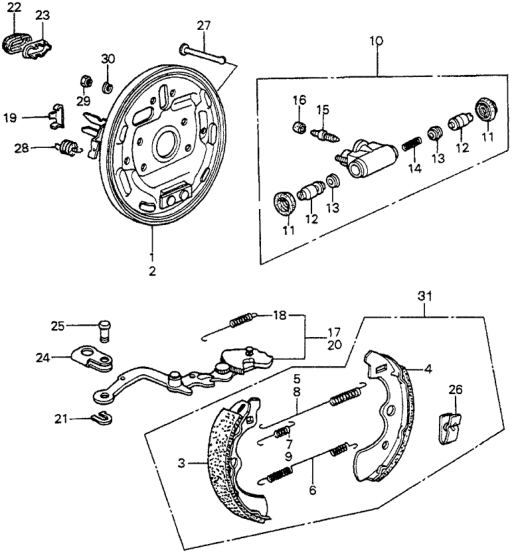 Honda 43172-693-003 Spring B, Brake Shoe Return