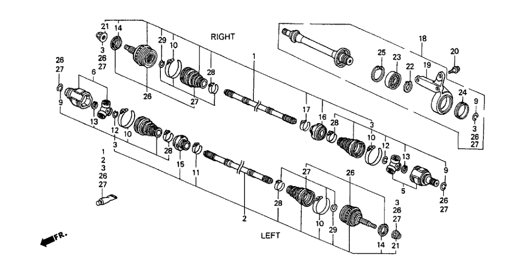 Honda 44011-S04-010 Driveshaft Set, Driver Side