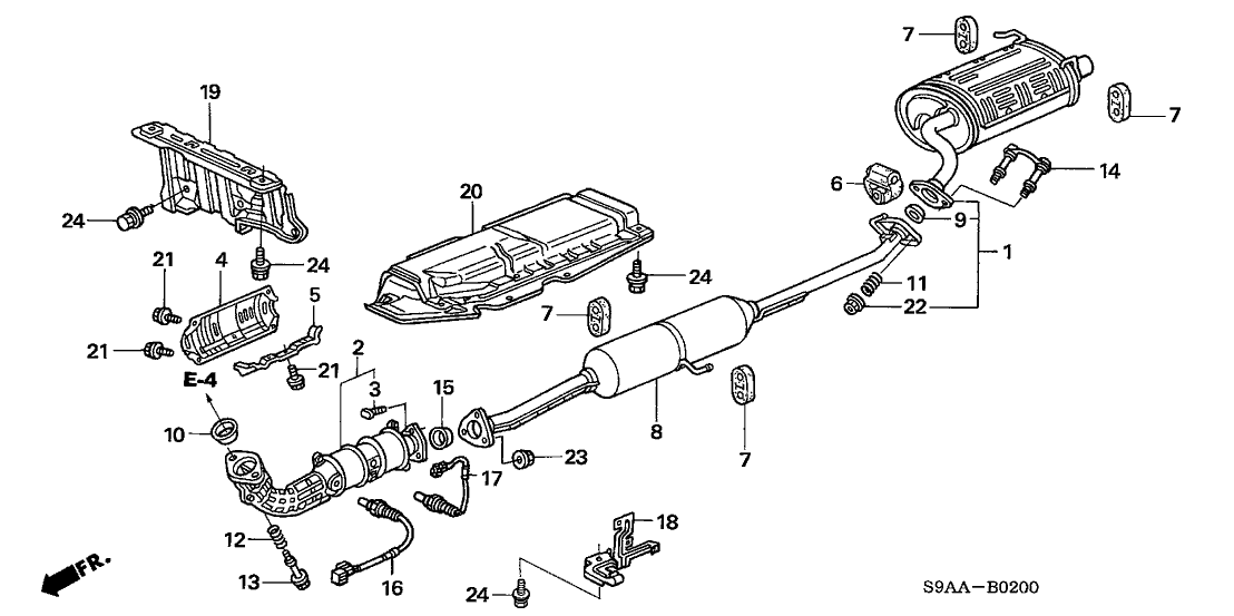 Rusted/Broken flange/gasket (?) of catalytic converter Honda CRV