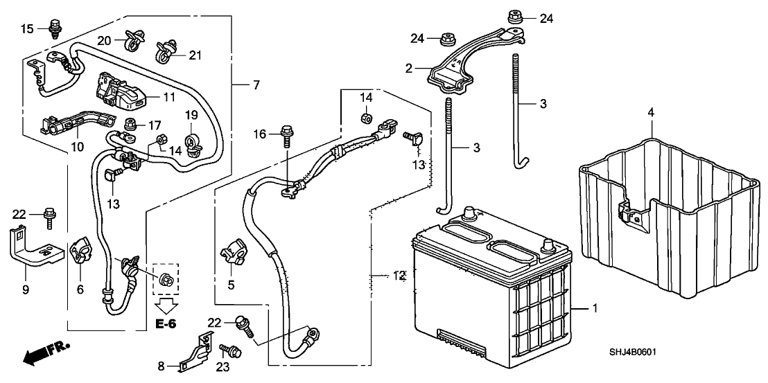 Honda 32414-SHJ-A00 Bracket B, Starter Cable