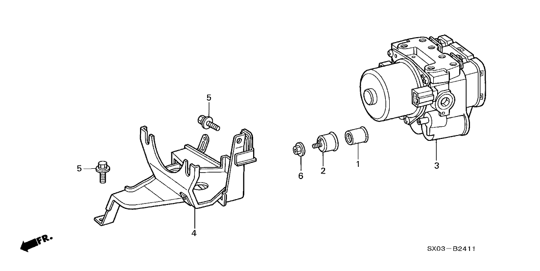 Honda 57115-SX0-950 Bracket, Modulator