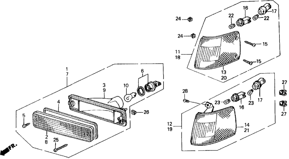 Honda 33300-SH5-A01 Light Assy., R. FR. Turn Signal