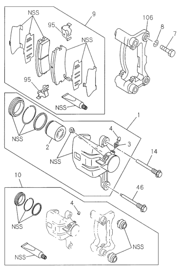 Honda 8-97127-613-0 Caliper Seal Kit
