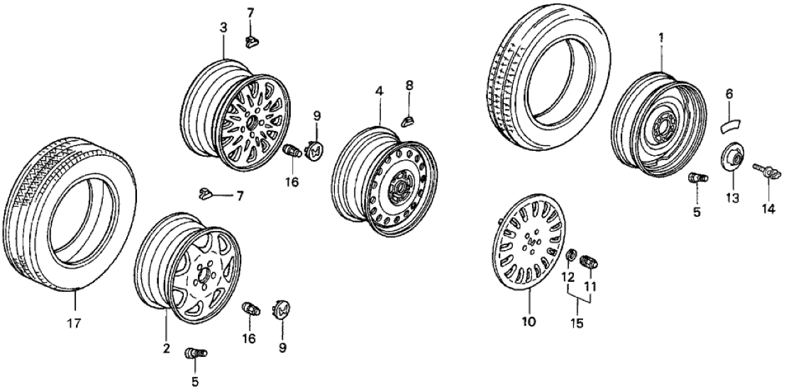 Honda 42700-SX0-A21 Disk, Aluminum Wheel (15X6Jj) (Enkei)