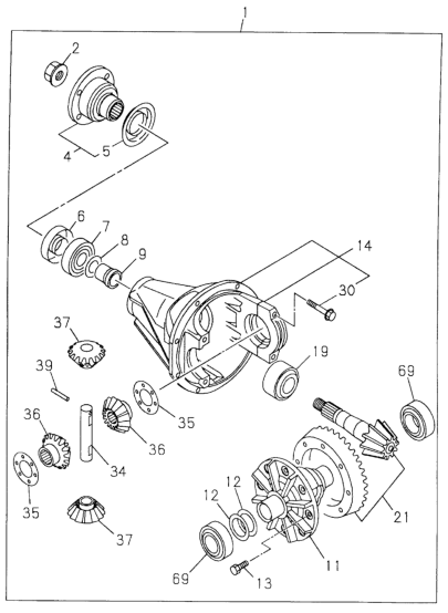 Honda 8-94376-231-3 Carrier Assy. Final Drive, FR.Axle