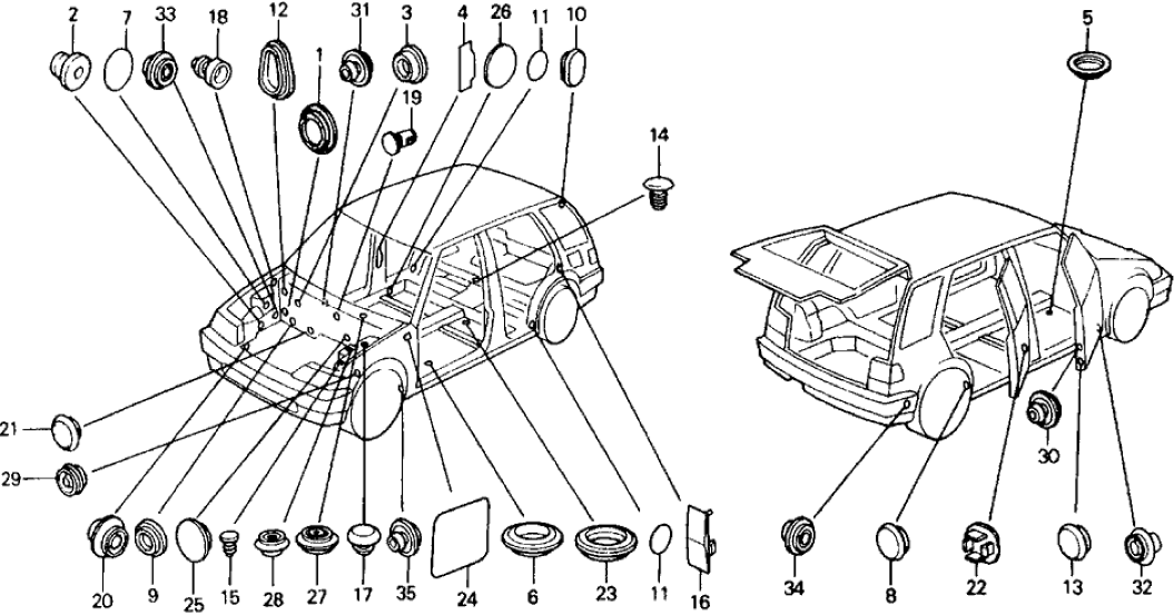 Honda 90864-SA1-900 Plug, Door Switch Hole