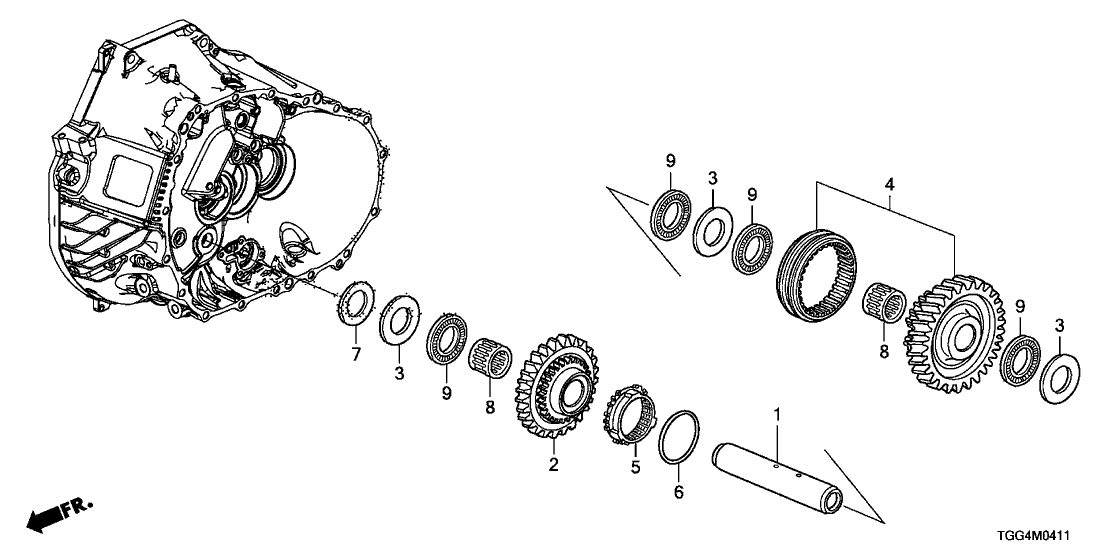 Honda 23627-R3P-000 Sleeve Set, Reverse