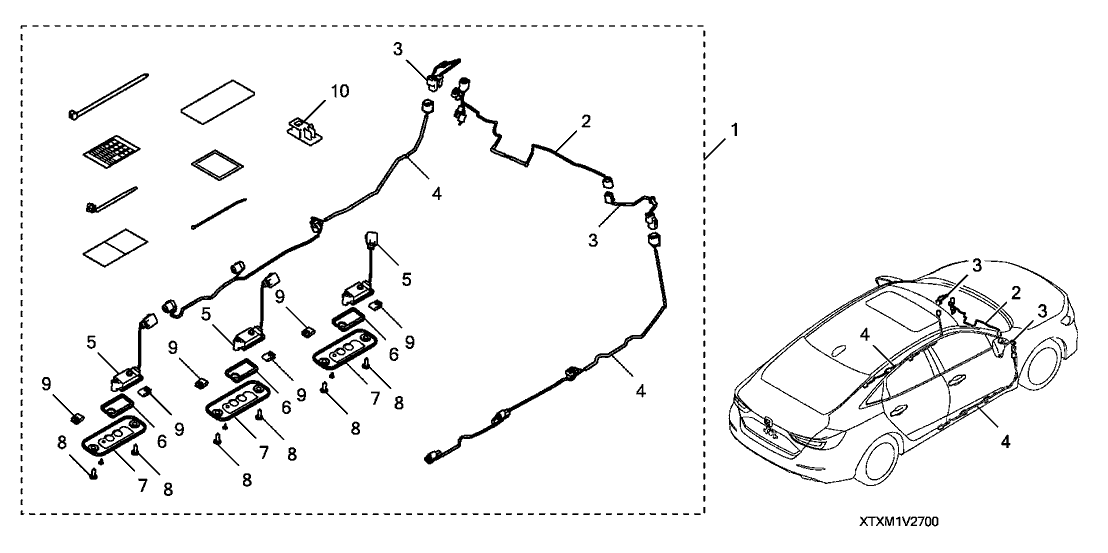 Honda 08V27-TXM-10031 SUBHARNESS