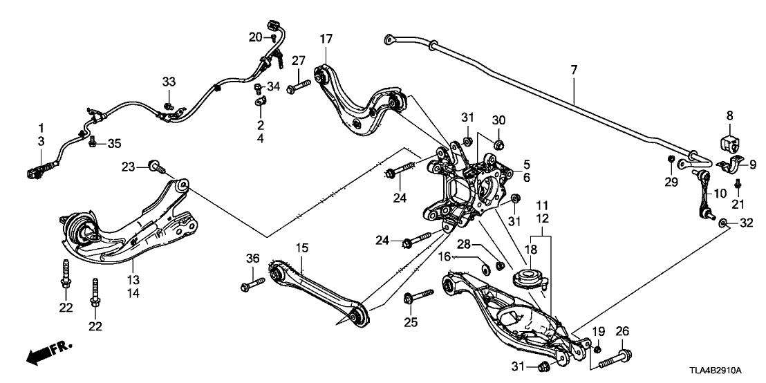 Honda 47517-TLA-A50 BRACKET, R. EPB HARNESS (A)