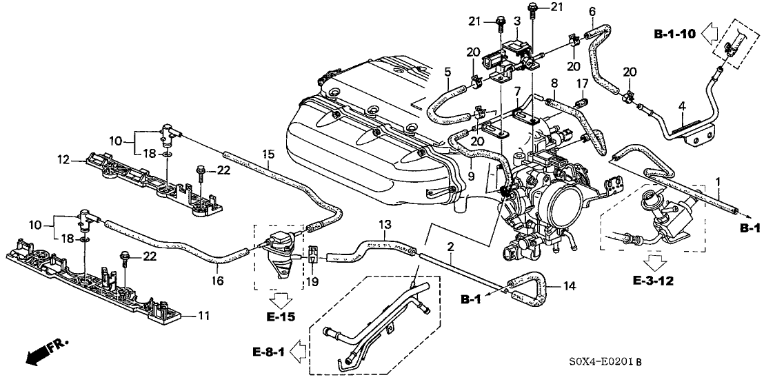 Honda 36284-P8E-A01 Holder, RR. Air Passage