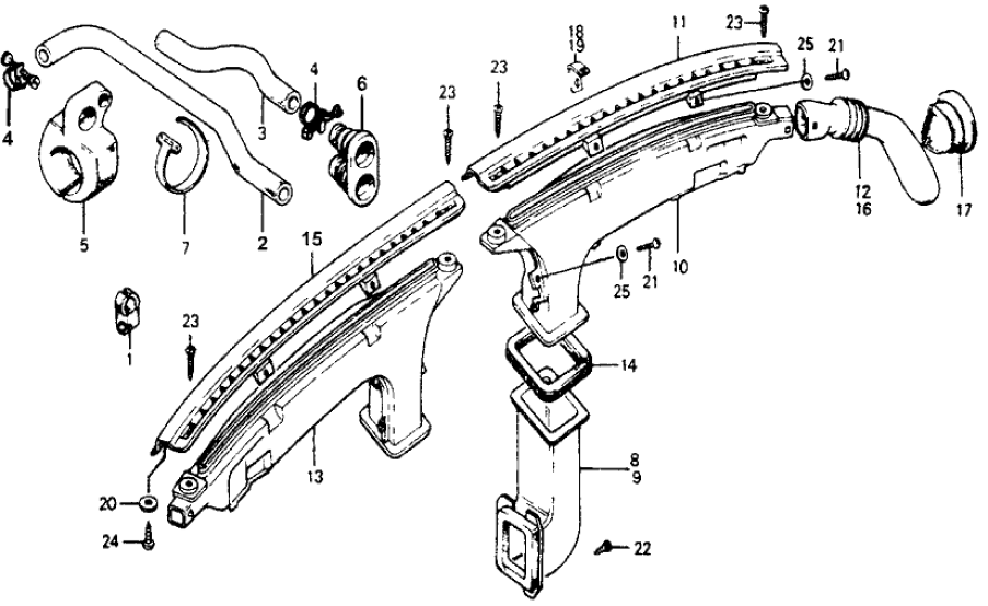 Honda 66891-671-010 Nozzle, R. Defroster