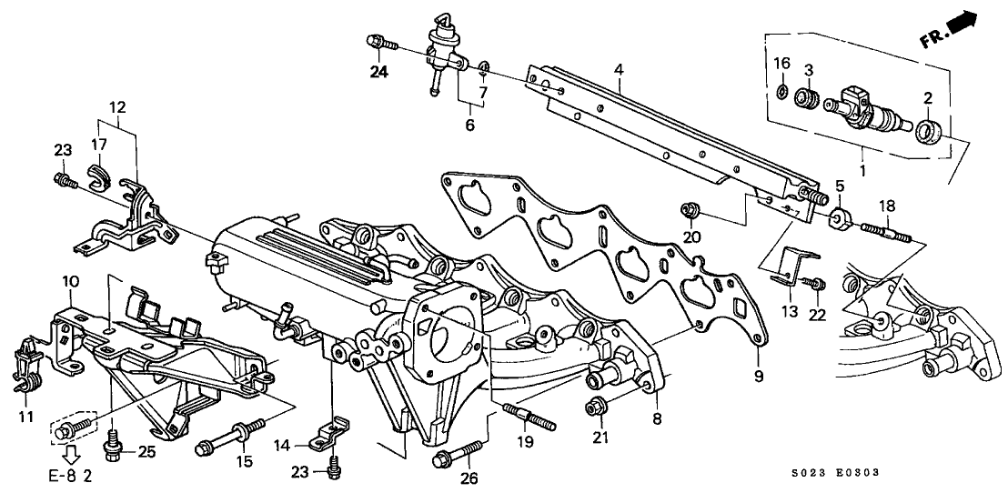 Honda 17132-P2T-000 Stay, In. Manifold