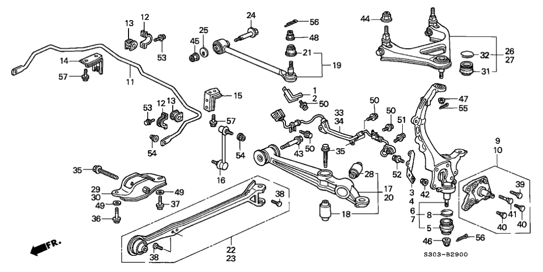 Honda 52116-S30-000 Knuckle, L. RR.
