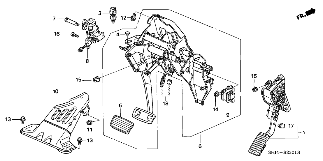 Honda 46590-SHJ-A61 Bracket, Brake