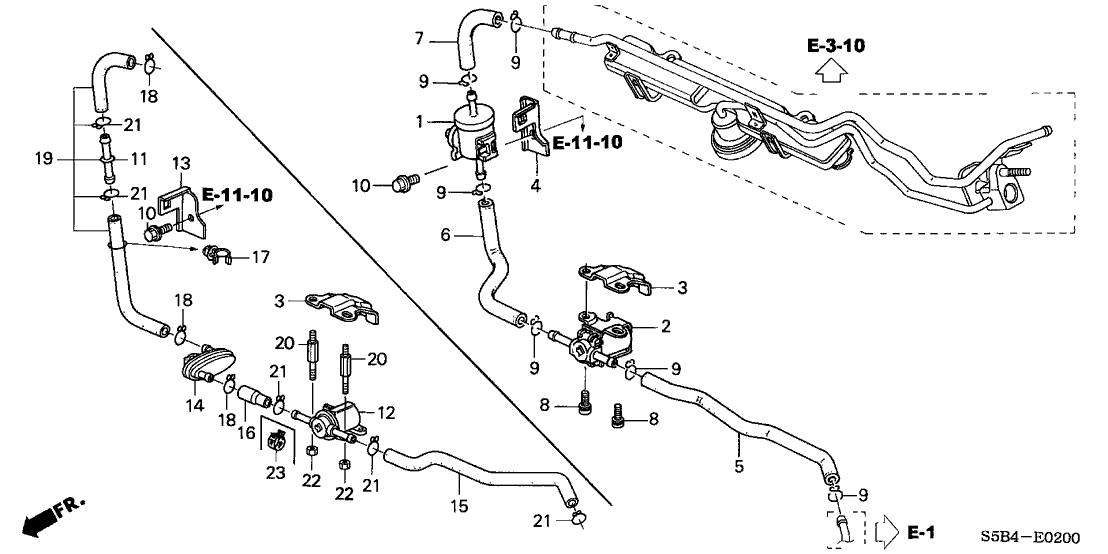 Honda 11859-P8A-A10 Joint, PCV Tube