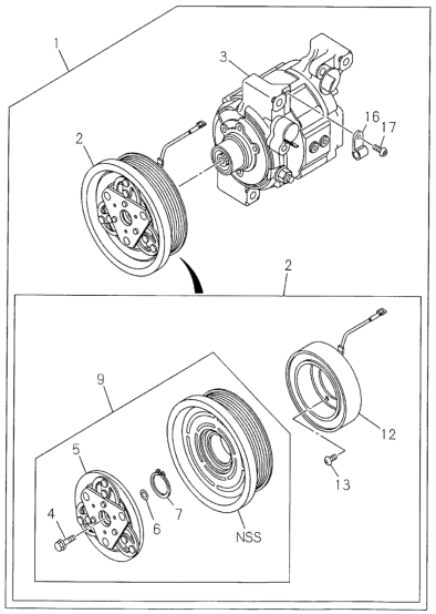 Honda 8-97302-176-0 Compressor Asm A/C