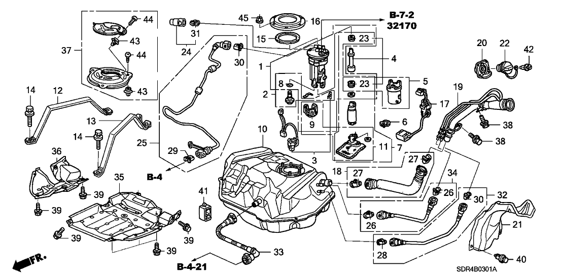 Honda 17706-SDR-A31 Connector, Plug