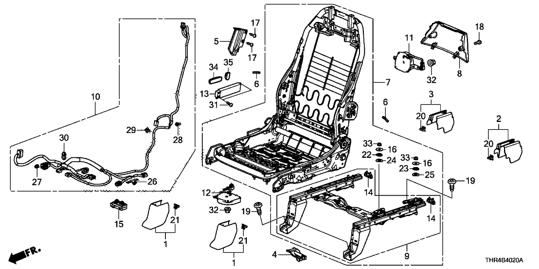 Honda 81206-THR-A01 Cord, R. FR. Power Seat