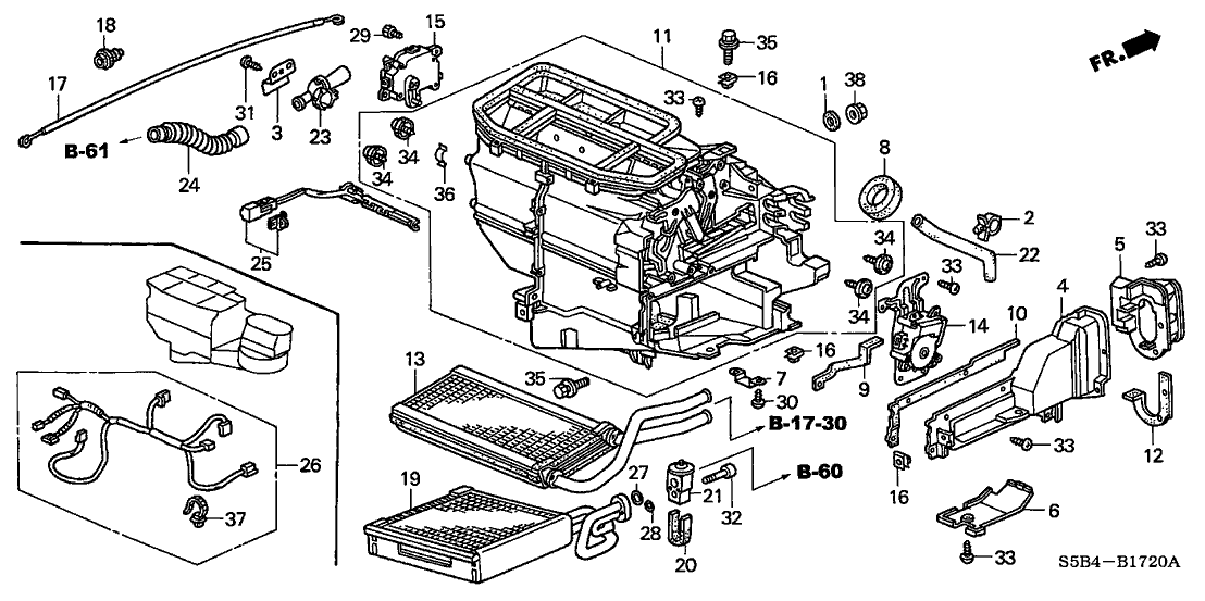 Honda 79101-S5A-000 Bracket, Cover (Lower)