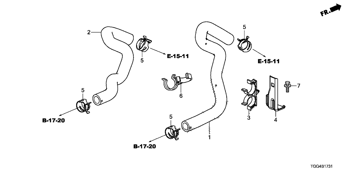 Honda 79751-TGH-A00 Stay, Heater Hose