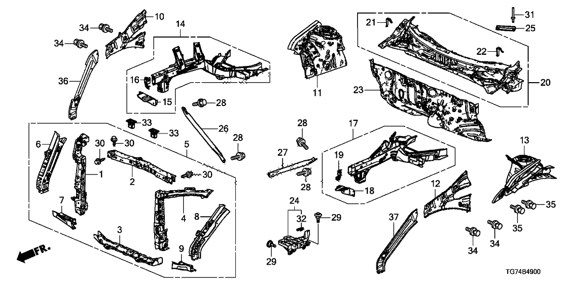 Honda 74190-TZ5-A10 Base, Battery Setting