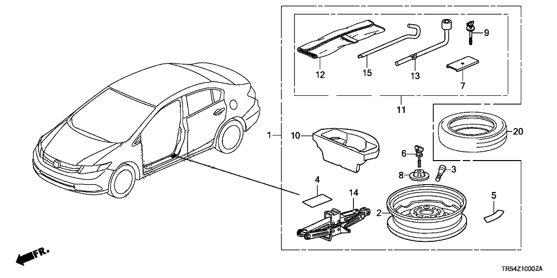 Honda 74665-S1G-A00 Plate, Anchor Bolt