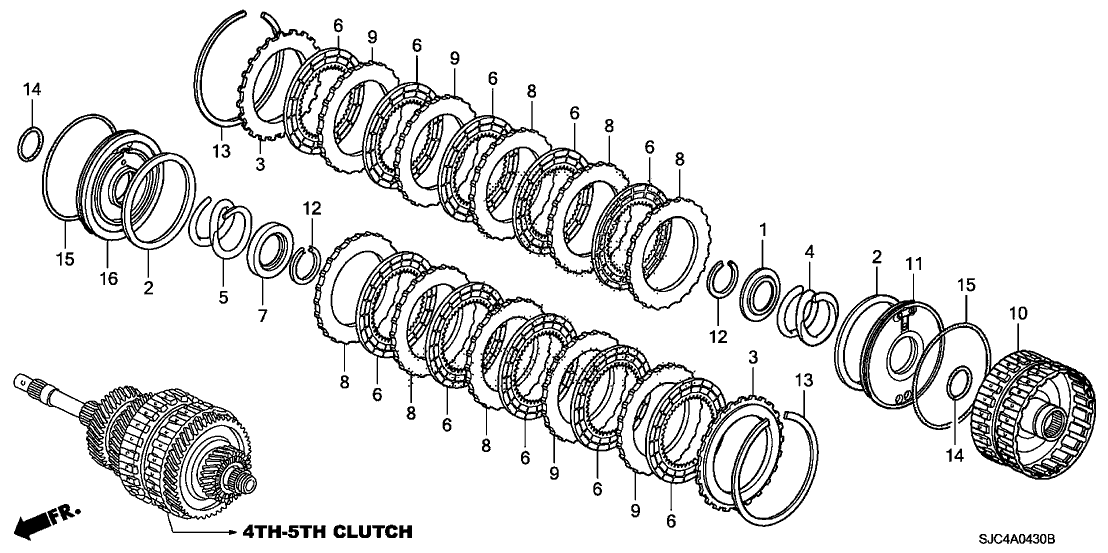 Honda 22661-RJF-T03 Guide, Clutch (4-5)