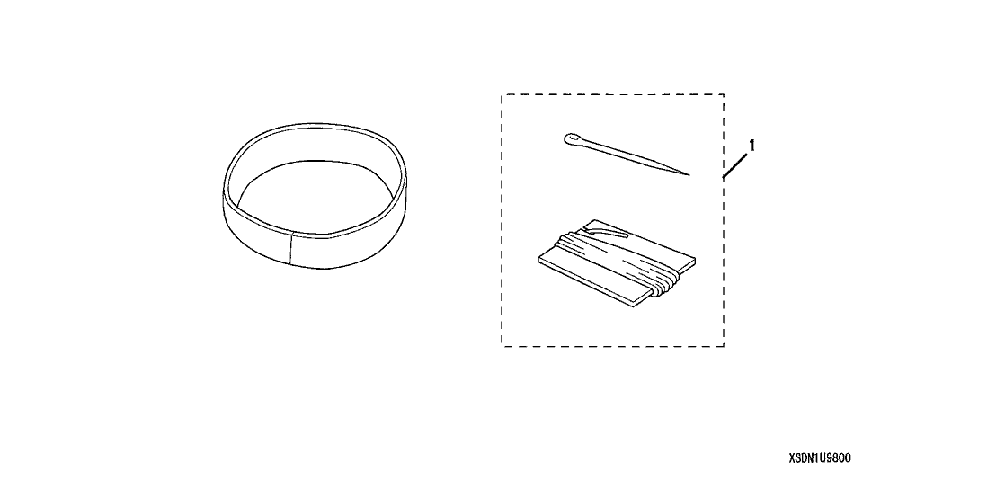 Honda 08U98-SDN-100 Cover, Steering Wheel (LEA)