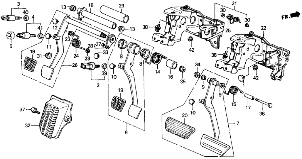 Honda 46910-SF1-A50 Pedal, Clutch