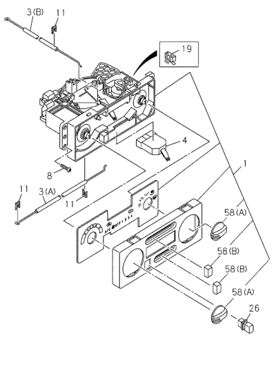 Honda 8-97231-909-1 Lever Sub-Assy., Heater Control