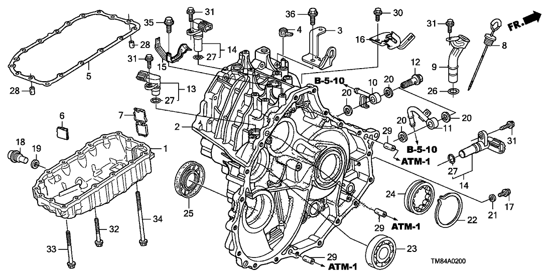 Honda 21232-RBL-000 Hanger, Transmission