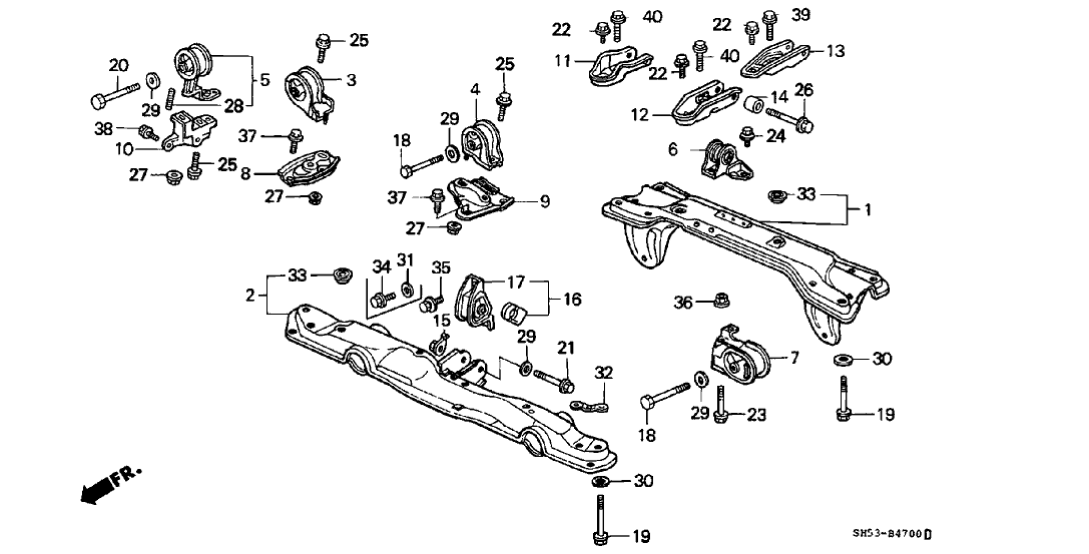 Honda 50825-SH3-983 Bracket, Transmission Mounting (Automatic)